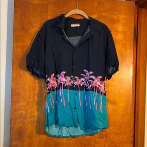 Navy Blue Button-Up Shirt